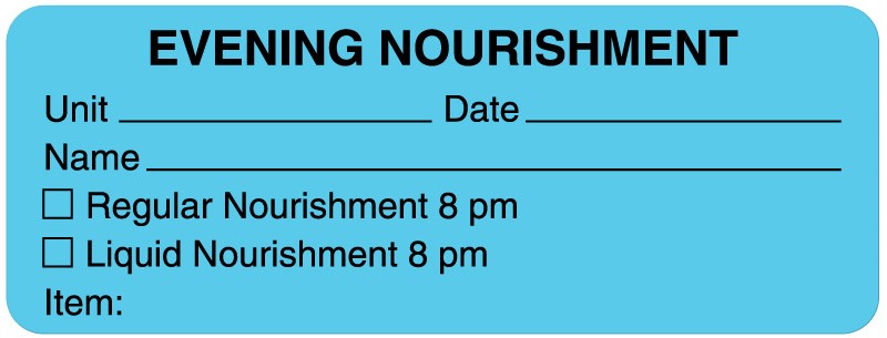 Medical Labels - Nourishment Labels, 3" x 1-1/8"