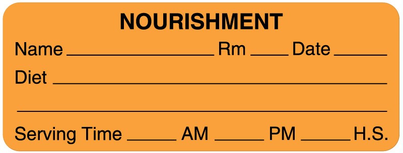 Medical Labels - Nourishment Labels, 3" x 1-1/8"