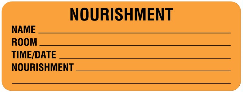 Medical Labels - Nourishment Labels, 3" x 1-1/8"