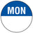 Medical Labels - Monday Inventory Label, 7/8" x 7/8"