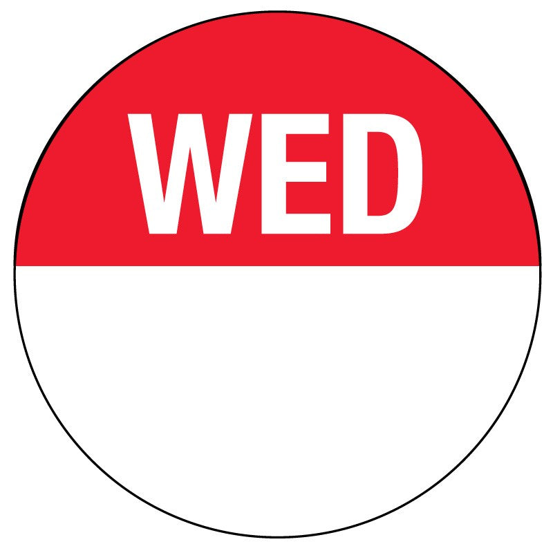 Medical Labels - Wednesday Inventory Label, 7/8" x 7/8"