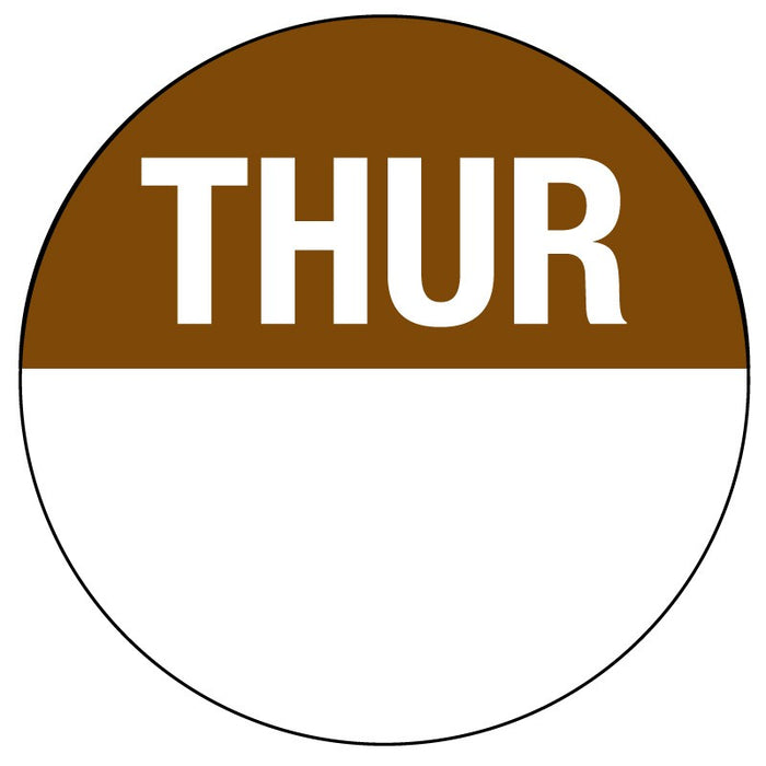 Medical Labels - Thursday Inventory Label, 7/8" x 7/8"