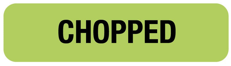Medical Labels - CHOPPED, Nutrition Communication Labels, 1-1/4" x 5/16"