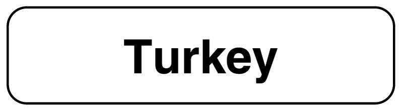 Medical Labels - TURKEY, Food Identification Labels, 1-1/4" x 5/16"