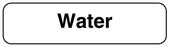 Medical Labels - WATER, Beverage Identification Labels, 1-1/4" x 5/16"