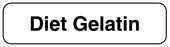Medical Labels - DIET GELATIN, Food Identification Labels, 1-1/4" x 5/16"