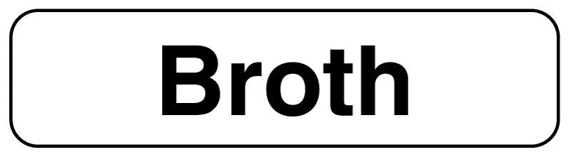 Medical Labels - BROTH, Food Identification Labels, 1-1/4" x 5/16"