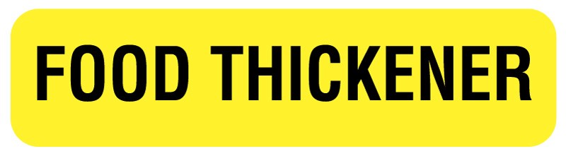 Medical Labels - FOOD THICKENER, Nutrition Communication Labels, 1-1/4" x 5/16"