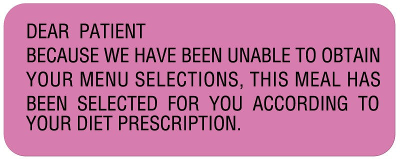 Medical Labels - Communication To Patient Labels, 2-1/4" x 7/8"