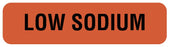 Medical Labels - LOW SODIUM, Nutrition Communication Labels, 1-1/4" x 5/16"