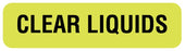 Medical Labels - CLEAR LIQUIDS, Nutrition Communication Labels, 1-1/4" x 5/16"