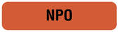 Medical Labels - NPO, Nutrition Communication Labels, 1-1/4" x 5/16"