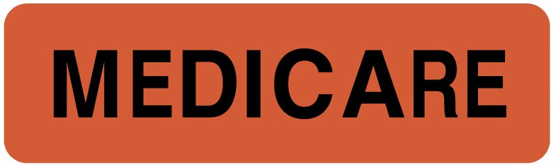 Medical Labels - Medicare Insurance Label, 3" x 7/8"