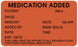 Medical Labels - IV Medication Added Label, 2-1/2" x 1-1/2"