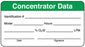 Medical Labels - Home Care Concentrator Data Label, 3" x 1-5/8"