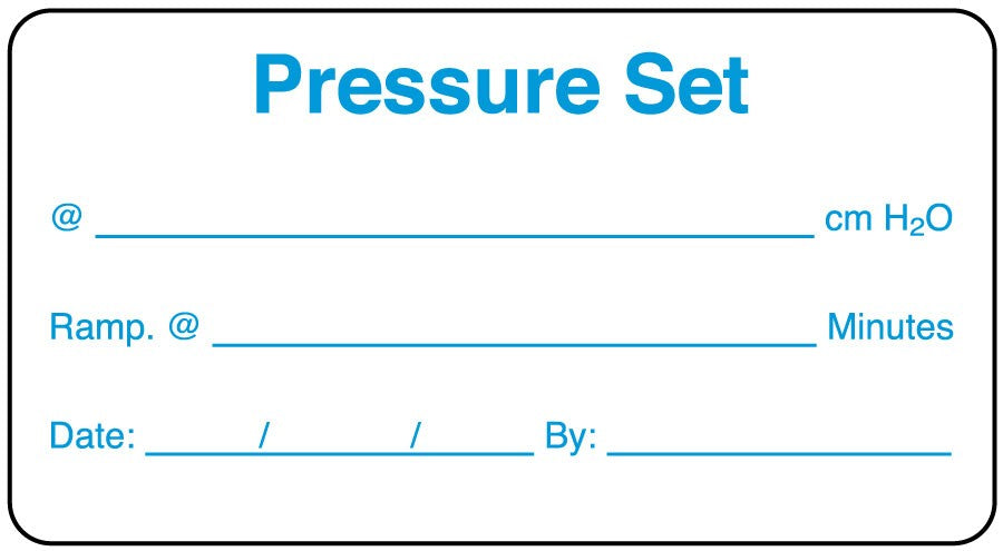 Medical Labels - Home Care Pressure Set Label, 3" x 1-5/8"