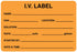 Medical Labels - Fluorescent Orange IV Medication Added Label, 3" x 2"