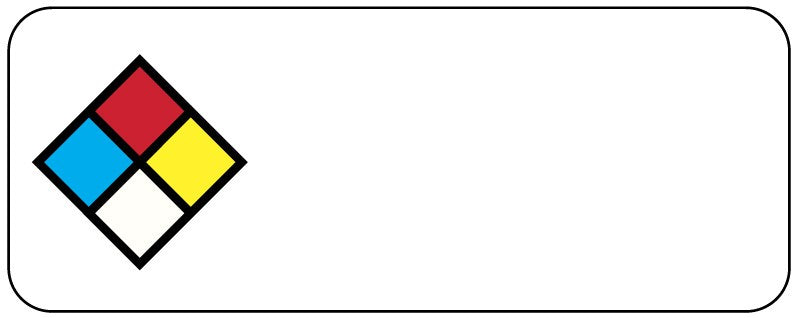 Medical Labels - Chemical Hazard Labels, 2-1/4" x 7/8"