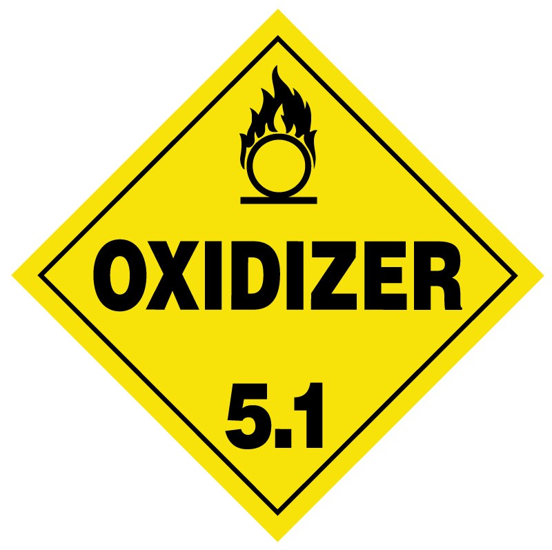 Medical Labels - OXIDIZER, Shipping Label, 8-1/2" x 8-1/2"