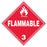 Medical Labels - FLAMMABLE, Shipping Label, 8 8-1/2" x 8-1/2"