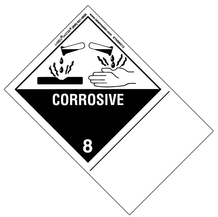 Medical Labels - CORROSIVE, 4"x 6"
