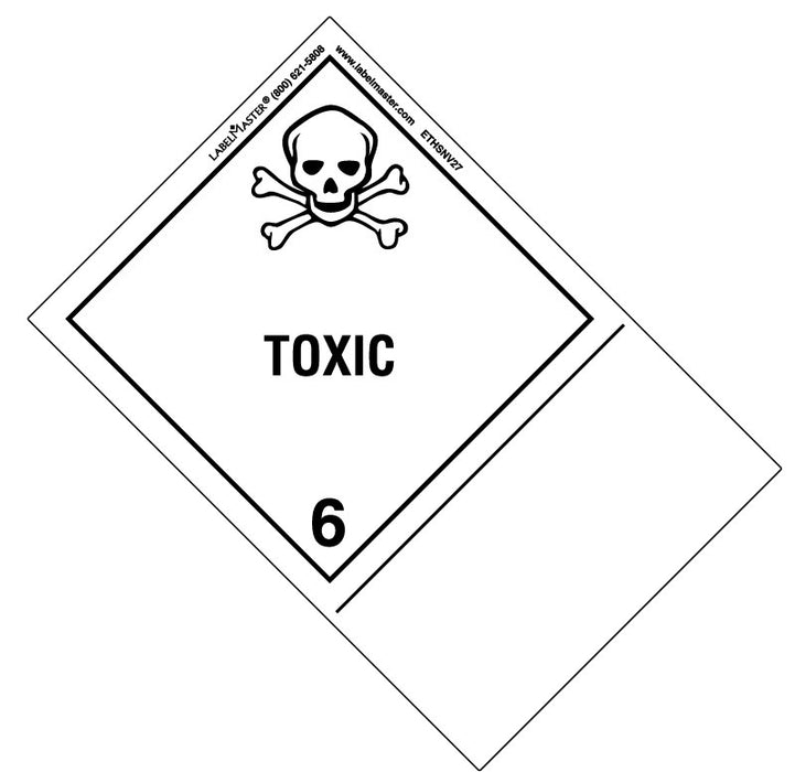 Medical Labels - TOXIC, 4"x 6"