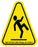 Medical Labels - Fall Risk Sign, 6" x 7.5"