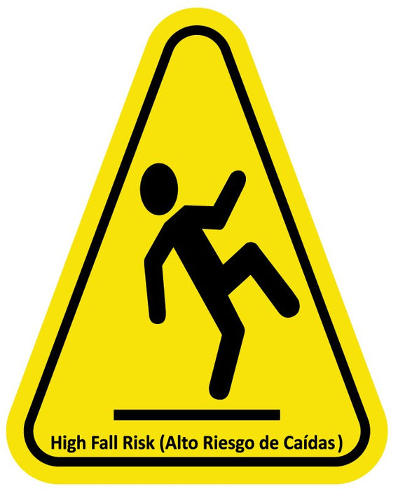 Medical Labels - Fall Risk Sign, 6" x 7.5"