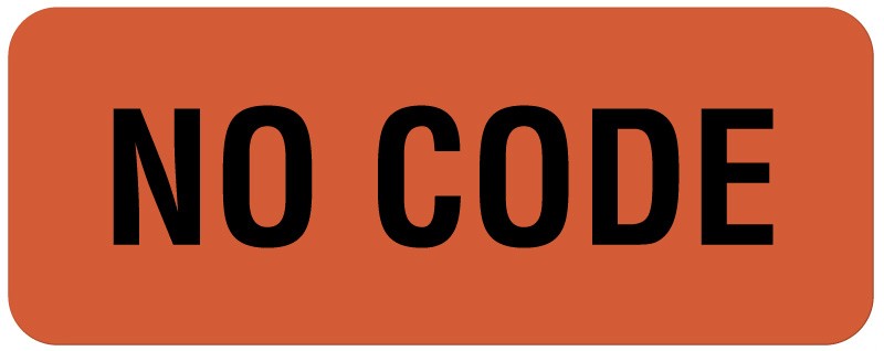 Medical Labels - Code Status Label, 1-1/4" x 5/16"