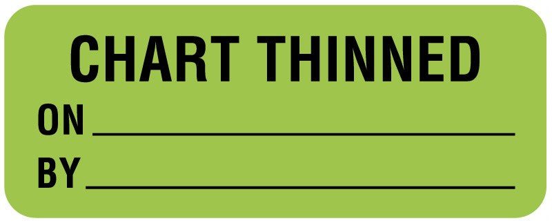 Medical Labels - Chart Thinned Label, 2-1/4" x 7/8"