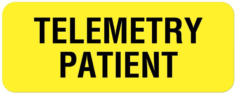 Medical Labels - Telemetry and Rhythm Label, 2-1/4" x 7/8"