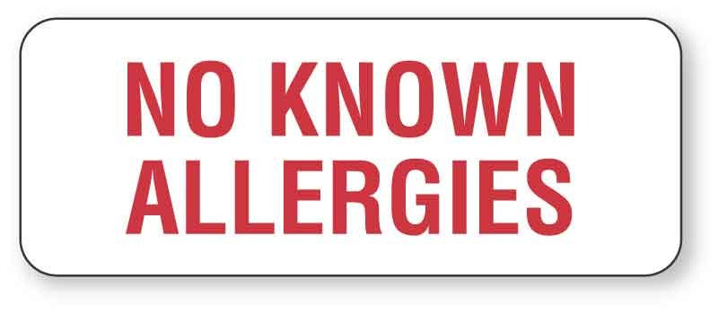 Medical Labels - Allergy Alert Label, 2-1/4" x 7/8"