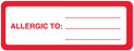 Medical Labels - Allergy Alert Label, 3" x 1-1/8"