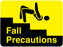 Medical Labels - Fall Precautions Label, 2-3/8" x 1-3/4"