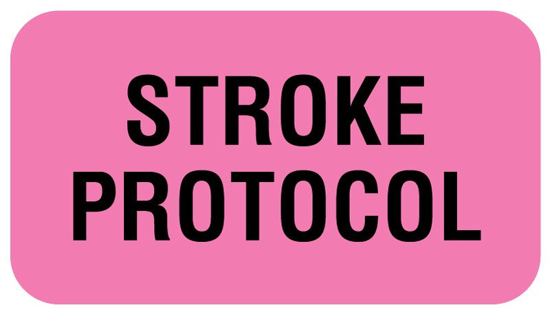 Medical Labels - STROKE PROTOCOL, 1-5/8" x 7/8"
