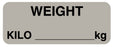 Medical Labels - Weight KILO, 2-1/4" x 7/8"