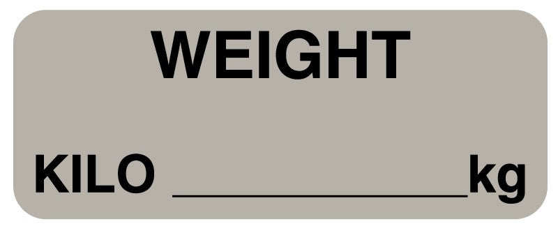 Medical Labels - Weight KILO, 2-1/4" x 7/8"