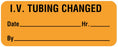 Medical Labels - I.V. Tubing Change Label, 2-1/4" x 7/8"
