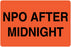 Medical Labels - NPO Label, 4" x 2-5/8"