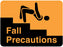 Medical Labels - Fall Precautions Label, 4" x 2-5/8"