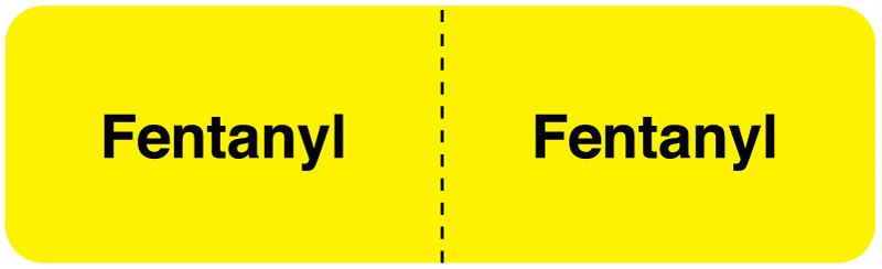 Medical Labels - FENTANYL, I.V. Line Identification Label, 3" x 7/8"