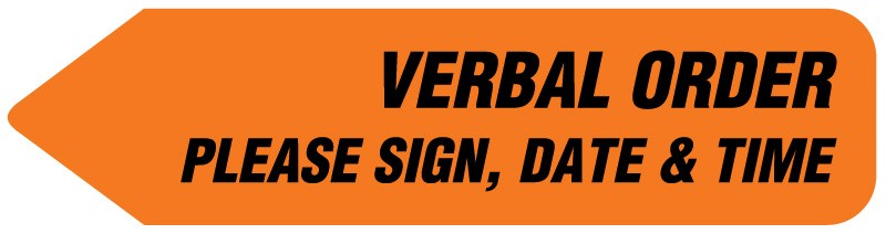 Medical Labels - Uniarrow Plus Flag with Message, 2-1/4" x 9/16"