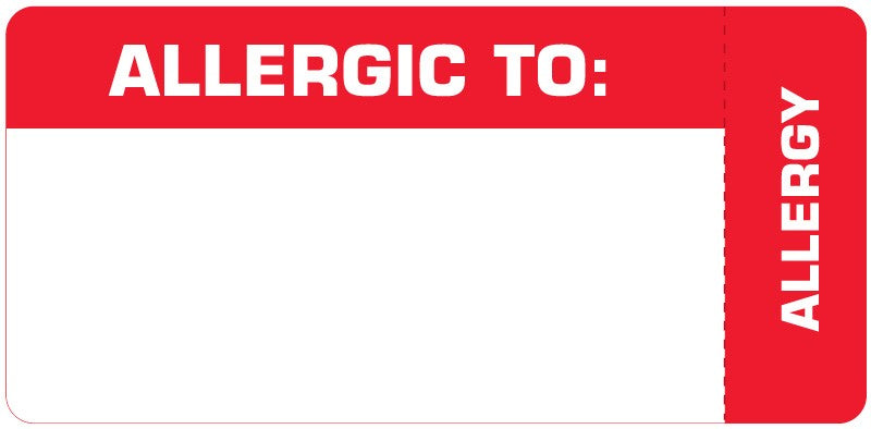Medical Labels - Allergy Alert Label, 3-7/8" x 1-7/8"