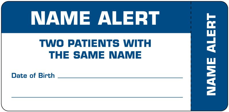 Medical Labels - Name Alert Label, 3-7/8" x 1-7/8"