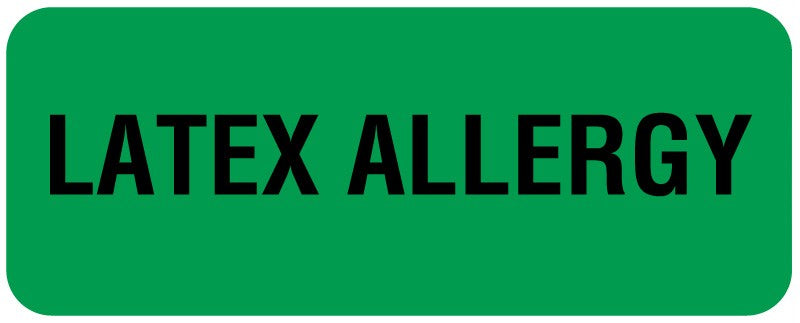 Medical Labels - Latex Allergy Alert Label, 2-1/4" x 7/8"