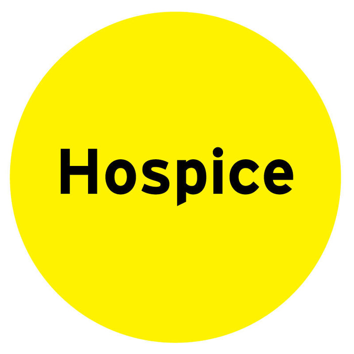 Medical Labels - HOSPICE, Communication Label, 1" Circle