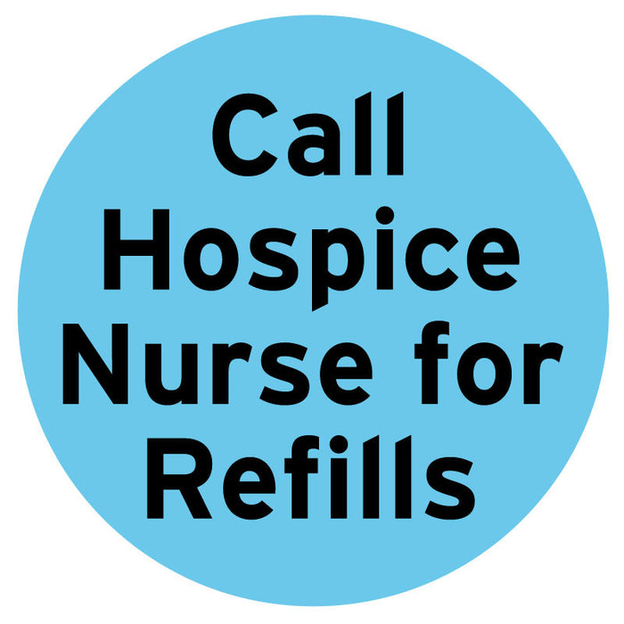 Medical Labels - CALL HOSPICE, Communication Label, 1" Circle
