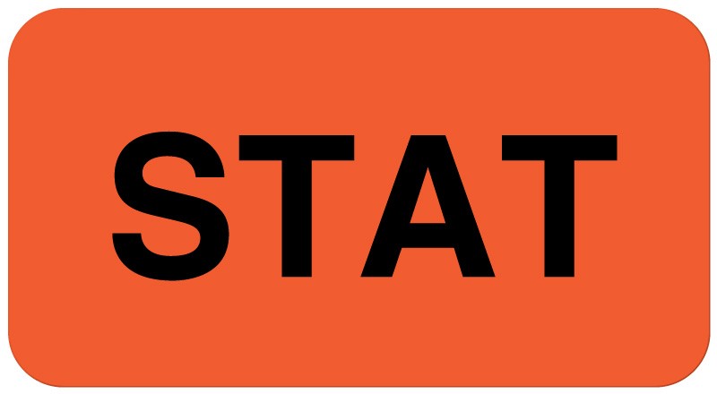 Medical Labels - STAT Label, 1-5/8" x 7/8"
