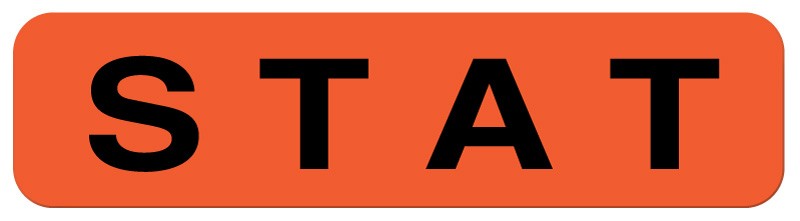 Medical Labels - STAT Label, 1-1/4" x 5/16"