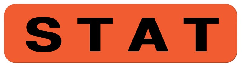 Medical Labels - STAT Label, 1-1/4" x 5/16"